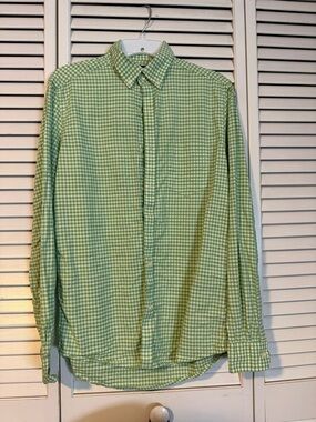 G.H. Bass & Co. Light Green Gingham Button-Down Shirt